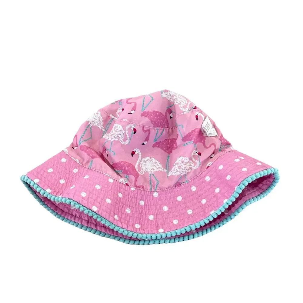 Matilda Jane Enchanted Garden Shady Sunny Reversible Hat L Flamingo Watermelon